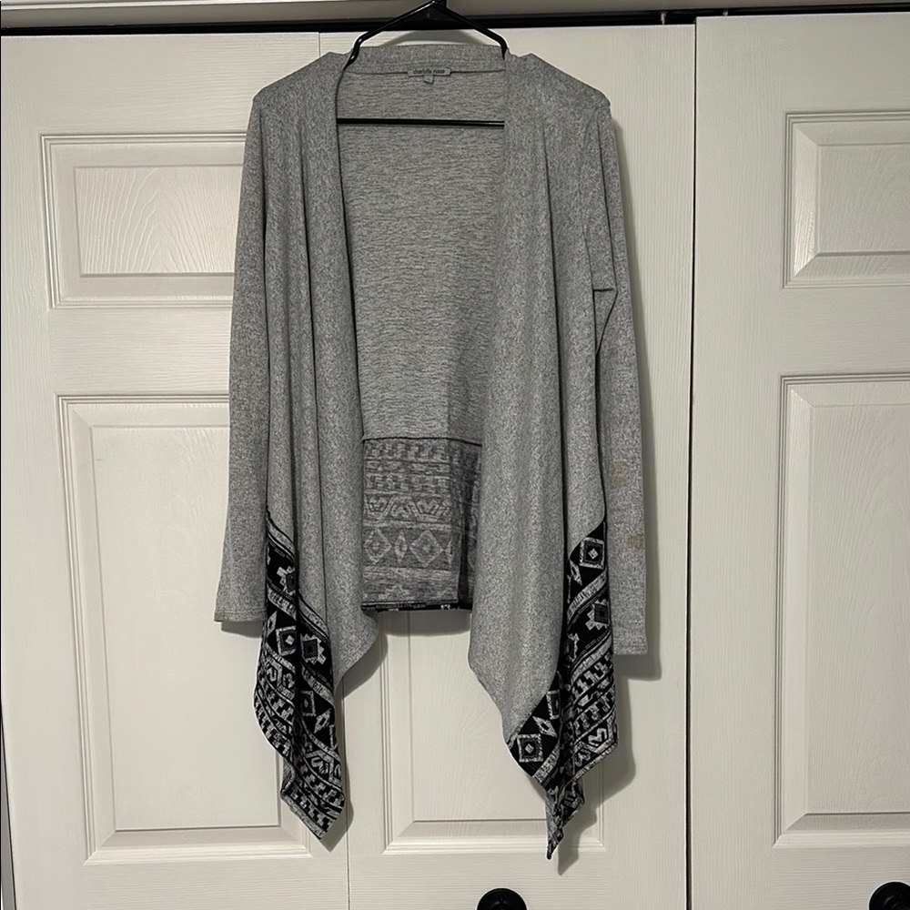 Gray Patterned Women's Sweater